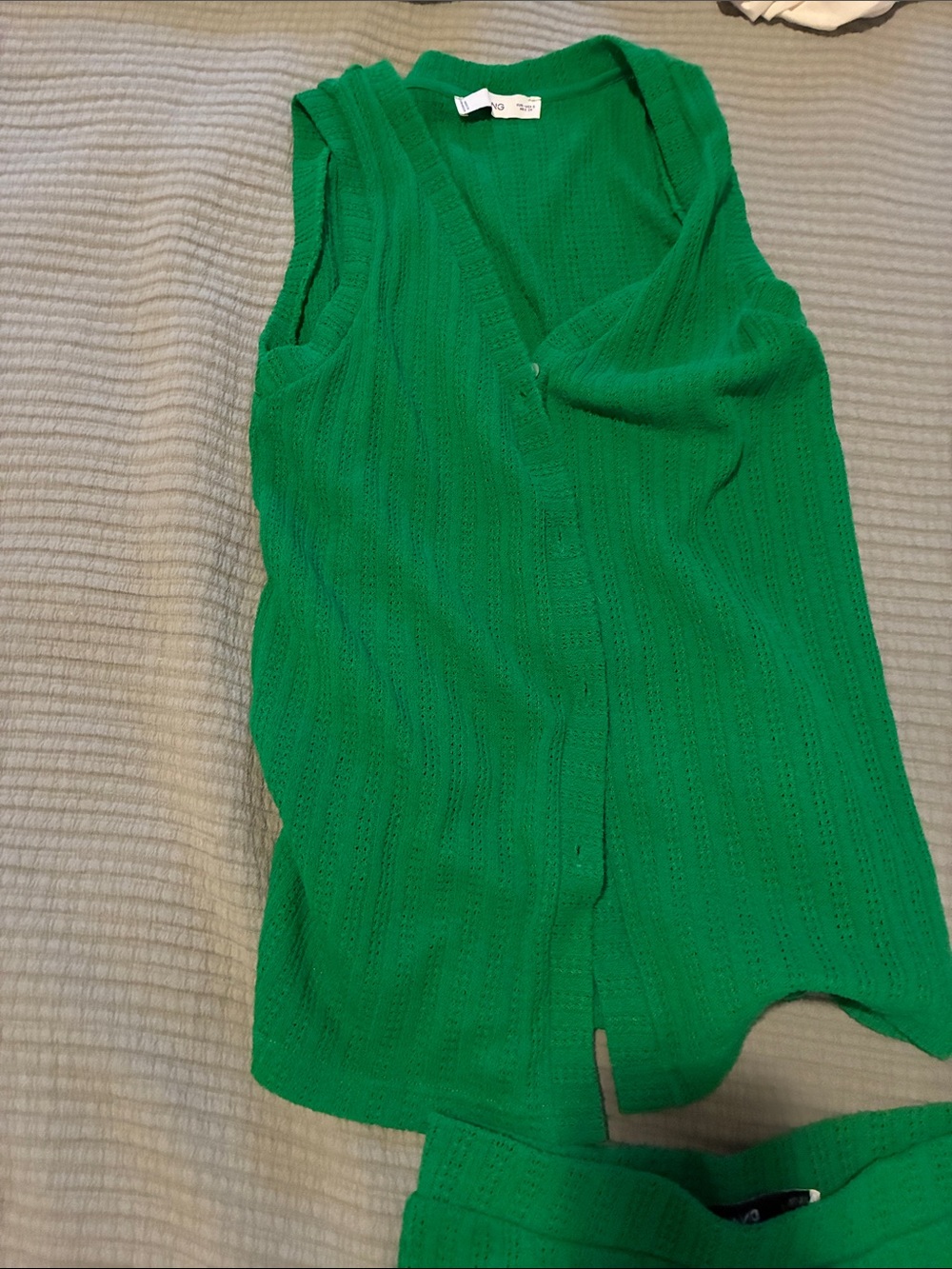 Mango Bright Green Knit Two Piece Set